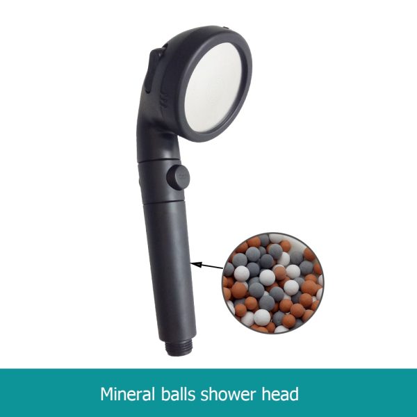 New Tourmaline balls Filter Shower Head Water saving 3 Modes adjustable SPA shower head on/off button high pressure shower - Image 11