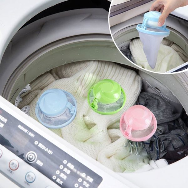 Home Floating Lint Hair Catcher Mesh Pouch Washing Machine Laundry Filter Bag