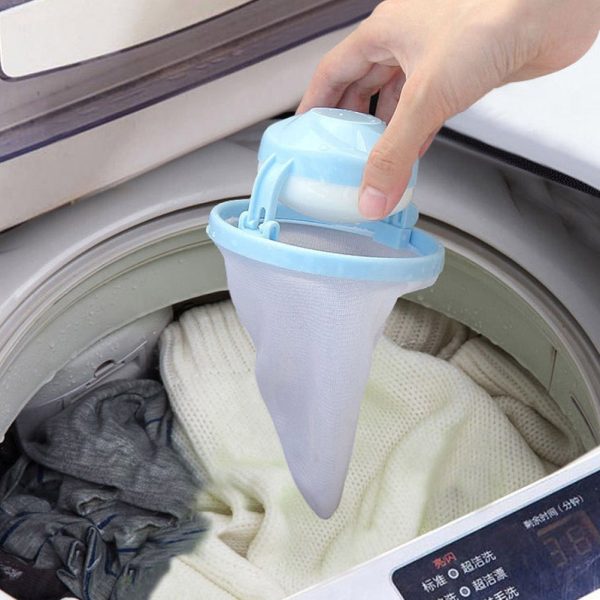 Home Floating Lint Hair Catcher Mesh Pouch Washing Machine Laundry Filter Bag - Image 3