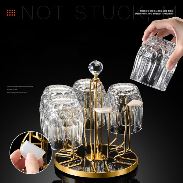 Rotating water glass holder Hanging upside down drain glass holder - Image 4