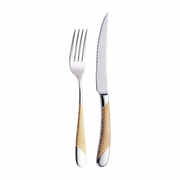 Home Tableware Cutlery Set Golden Cutlery Stainless Steel Dinnerware Set Silverware Cutlery Complete Fork Spoons Knives Set - Image 9