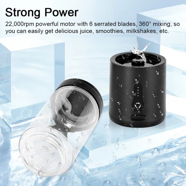 Portable Blender Cup USB Electric Fruit Juicer Rechargeable Juice Mixe for Outdoor Sports Travel Camping - Image 5