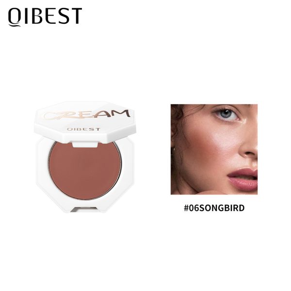 QIBEST Velvet Blush Cream Moist And Delicate Natural Repairing Rouge Cream Blush Powder Cream Is Easy To Color - Image 11