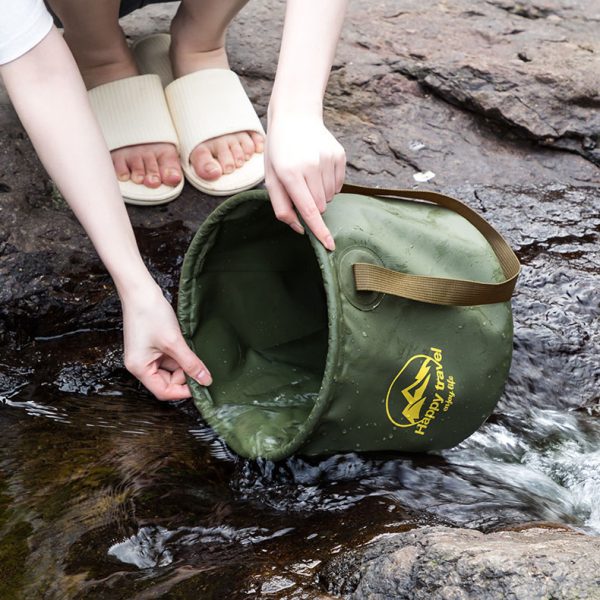 Folding Foot Bucket Portable Multi-Function Travel Fishing Bucket Laundry Basin Water Basin Wash Basin Wash Foot Artifact - Image 2