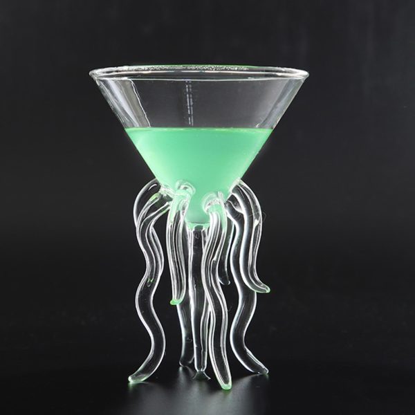 Octopus Cocktail Glass Transparent Jellyfish Glass Cup Juice Glass Goblet Conical Wine Champagne Glass - Image 2