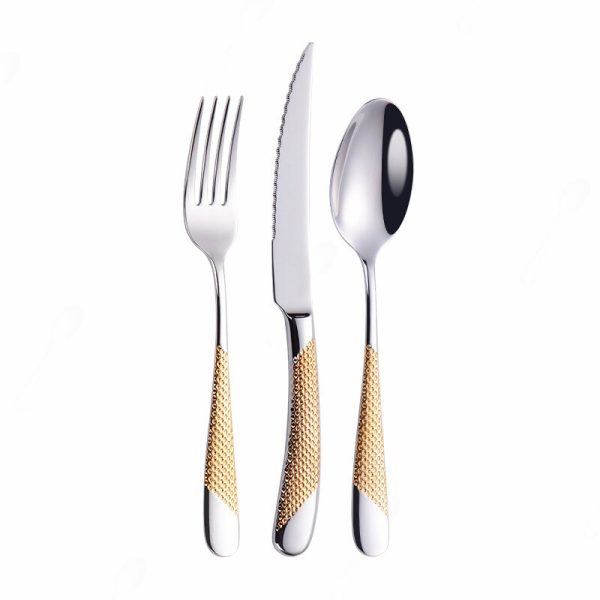 Home Tableware Cutlery Set Golden Cutlery Stainless Steel Dinnerware Set Silverware Cutlery Complete Fork Spoons Knives Set - Image 8