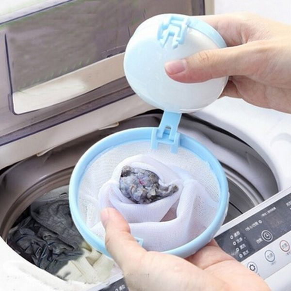 Home Floating Lint Hair Catcher Mesh Pouch Washing Machine Laundry Filter Bag - Image 4