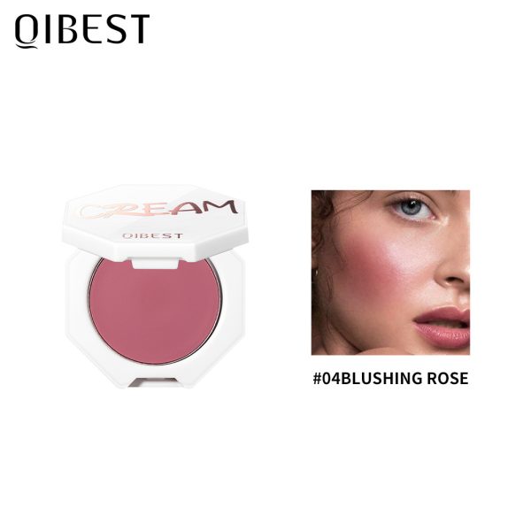 QIBEST Velvet Blush Cream Moist And Delicate Natural Repairing Rouge Cream Blush Powder Cream Is Easy To Color - Image 9