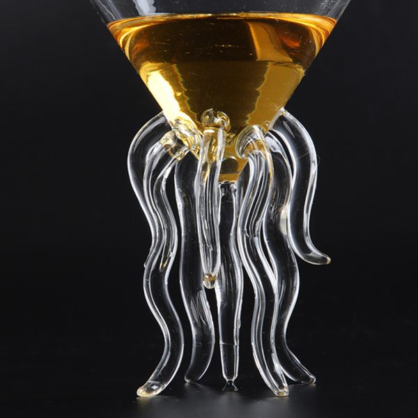 Octopus Cocktail Glass Transparent Jellyfish Glass Cup Juice Glass Goblet Conical Wine Champagne Glass - Image 5