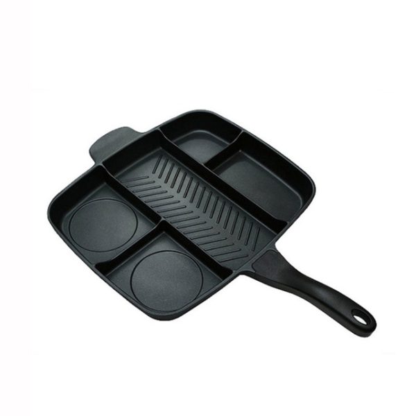 Frying Pan 5 in 1 Magic Grill Pan Master Pan Non-Stick Divided Grill Pan Fry Oven Skillet Cookware Kitchen Accessories - Image 6