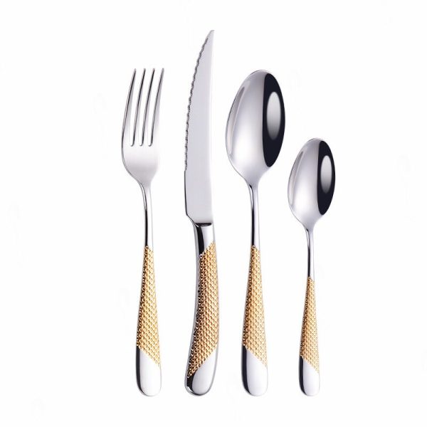 Home Tableware Cutlery Set Golden Cutlery Stainless Steel Dinnerware Set Silverware Cutlery Complete Fork Spoons Knives Set - Image 7