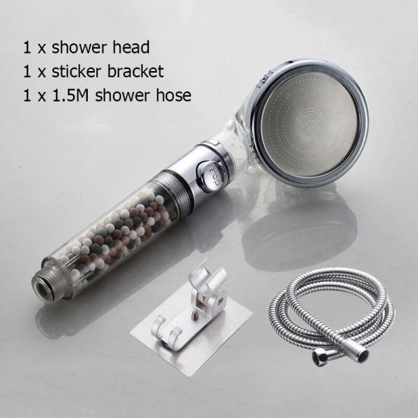 New Tourmaline balls Filter Shower Head Water saving 3 Modes adjustable SPA shower head on/off button high pressure shower - Image 12