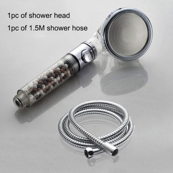 New Tourmaline balls Filter Shower Head Water saving 3 Modes adjustable SPA shower head on/off button high pressure shower - Image 8