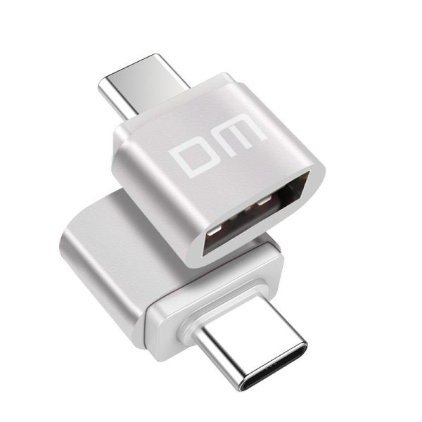 Free shipping DM Type-C Adapter silver USB C Male to USB2.0 Femail USB OTG converter for devices with typec interface - Image 2