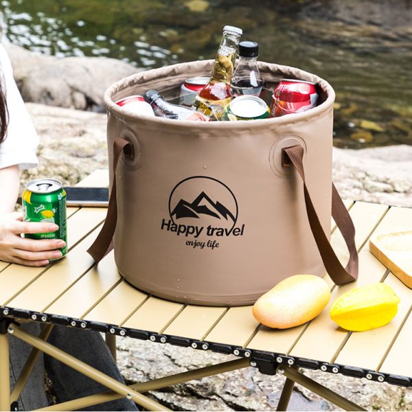 Folding Foot Bucket Portable Multi-Function Travel Fishing Bucket Laundry Basin Water Basin Wash Basin Wash Foot Artifact