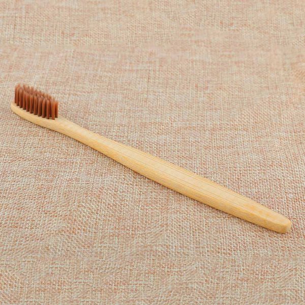 Personal Environmental Bamboo Charcoal Toothbrush For Oral Health Low Carbon Medium Soft Bristle Wood Handle Toothbrush - Image 4