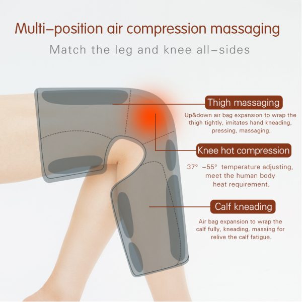 Leg Massager Air Wave Leg Physiotherapy Instrument Knee Heating Calf Kneading Massager Air Physiotherapy Instrument - Image 3