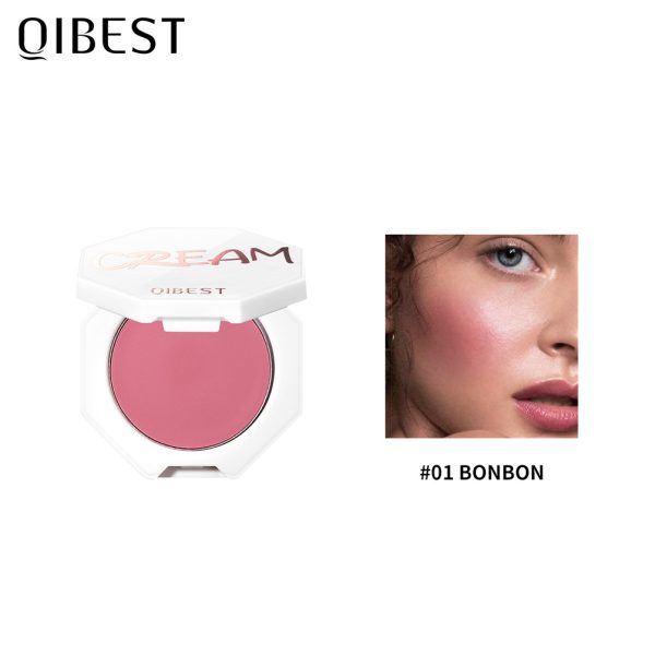 QIBEST Velvet Blush Cream Moist And Delicate Natural Repairing Rouge Cream Blush Powder Cream Is Easy To Color - Image 6