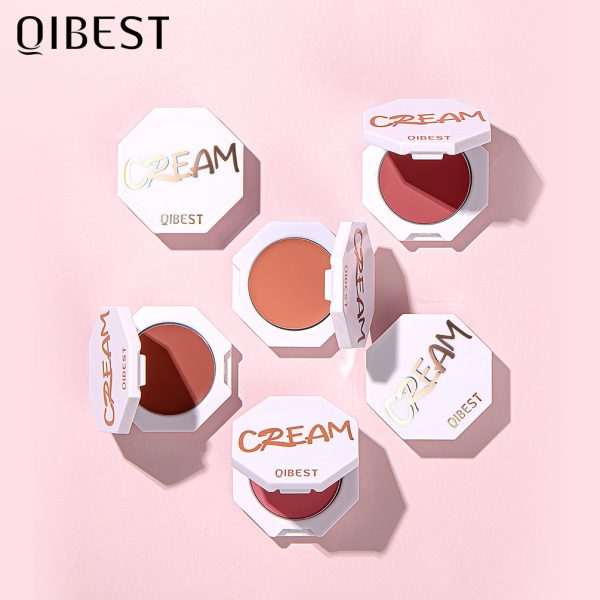 QIBEST Velvet Blush Cream Moist And Delicate Natural Repairing Rouge Cream Blush Powder Cream Is Easy To Color - Image 2