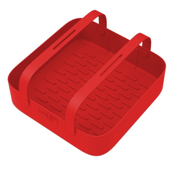 New Air Fryer Silicone Baking Pan Square Air Fryer Silicone Pot Folding Silicone Baking Pan Pad - Image 8