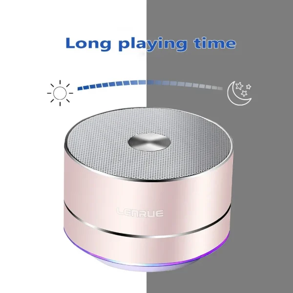 LENRUE Portable Wireless Bluetooth Speaker Stereo Portable Led Speakers with Built Mic MP3 MINI Subwoof Smart Column Loudspeaker - Image 2