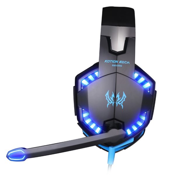 G2000 Head Mounted Gaming Earphones with Wired Illumination Heavy Bass Earphones Computer Esports PS4 Earphones - Image 3