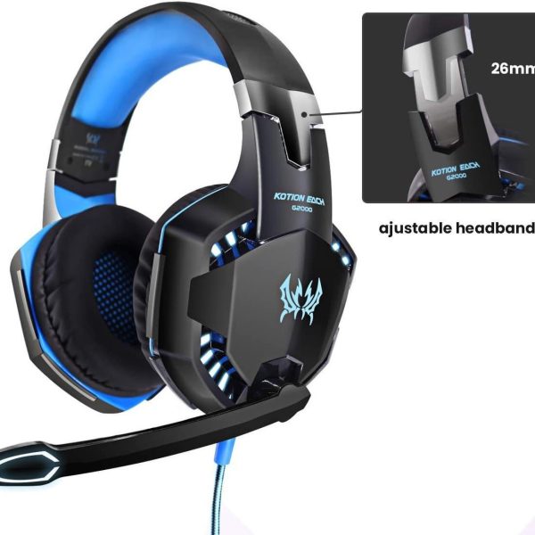 G2000 Head Mounted Gaming Earphones with Wired Illumination Heavy Bass Earphones Computer Esports PS4 Earphones - Image 6