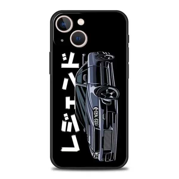 Luxury Phone Case For iPhone 11 12 13 15 14 Pro Max X XR XS 7 8 Plus SE 2020 Black Soft Cover Funda JDM Tokyo Drift Sports Car - Image 24