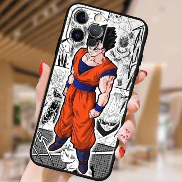 Japanese Art D-Dragon Ball Z For Apple iPhone 15 14 13 12 Pro Max Mini 11 Pro XS Max X XR 6 7 8 Plus SE 2020 Black Phone Case - Image 9