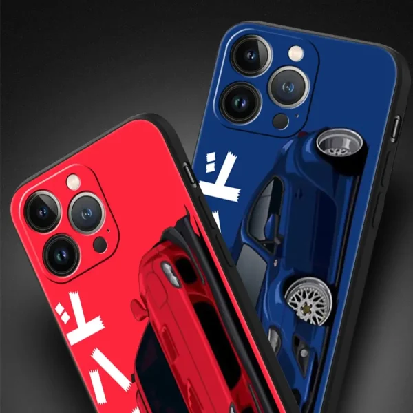 Luxury Phone Case For iPhone 11 12 13 15 14 Pro Max X XR XS 7 8 Plus SE 2020 Black Soft Cover Funda JDM Tokyo Drift Sports Car - Image 3