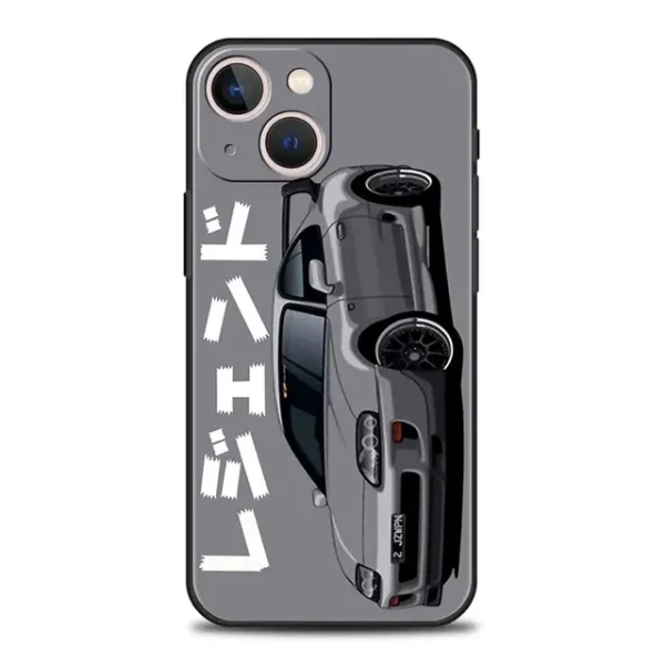 Luxury Phone Case For iPhone 11 12 13 15 14 Pro Max X XR XS 7 8 Plus SE 2020 Black Soft Cover Funda JDM Tokyo Drift Sports Car - Image 73