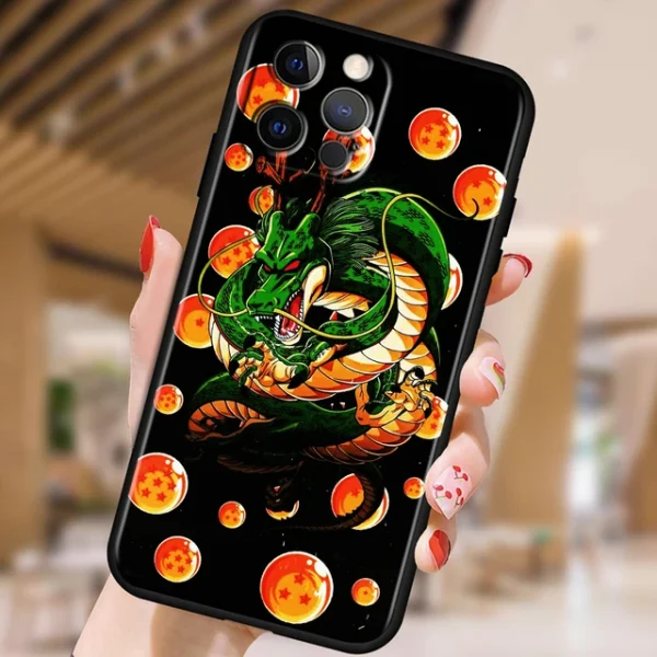 Japanese Art D-Dragon Ball Z For Apple iPhone 15 14 13 12 Pro Max Mini 11 Pro XS Max X XR 6 7 8 Plus SE 2020 Black Phone Case - Image 7