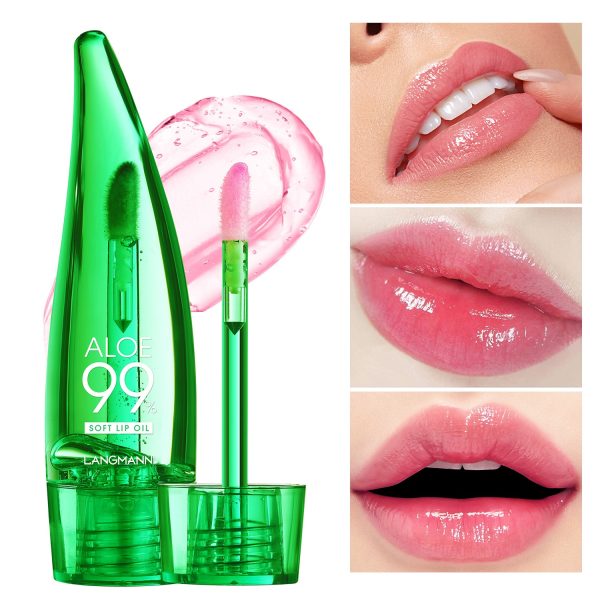 langmannni  Aloe vera lip gloss, temperature-sensitive color-changing lip glaze, moisturizing and protective lipstick, lip oil - Image 2