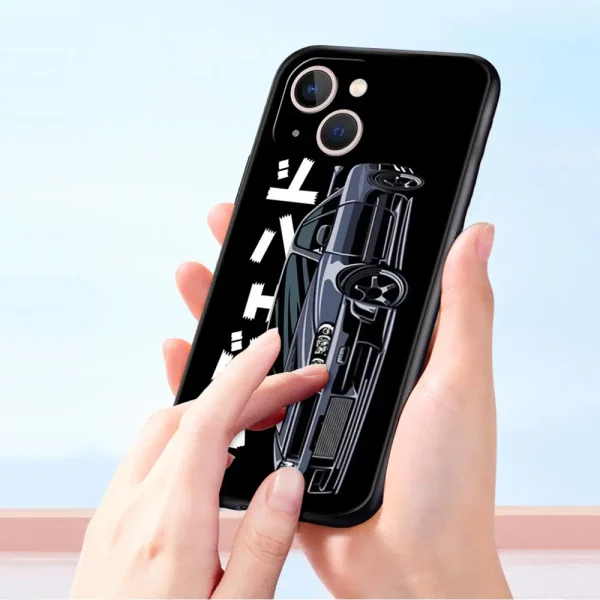 Luxury Phone Case For iPhone 11 12 13 15 14 Pro Max X XR XS 7 8 Plus SE 2020 Black Soft Cover Funda JDM Tokyo Drift Sports Car - Image 5