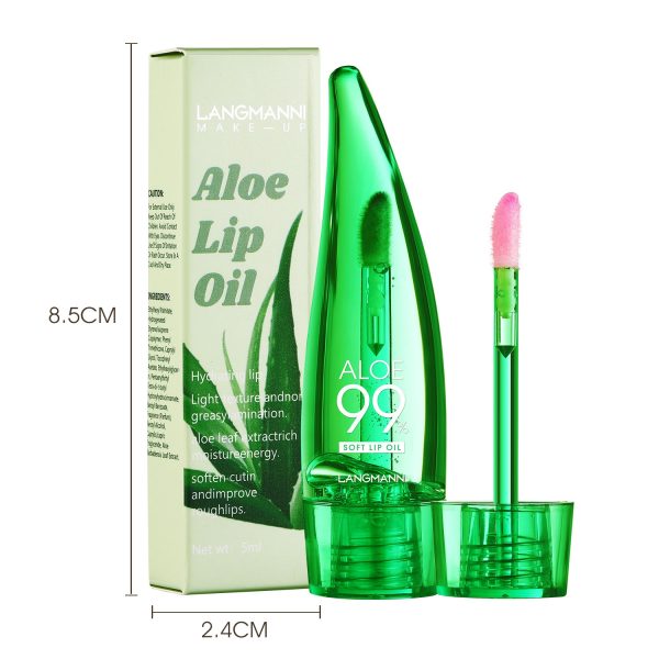 langmannni  Aloe vera lip gloss, temperature-sensitive color-changing lip glaze, moisturizing and protective lipstick, lip oil - Image 3