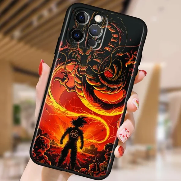 Japanese Art D-Dragon Ball Z For Apple iPhone 15 14 13 12 Pro Max Mini 11 Pro XS Max X XR 6 7 8 Plus SE 2020 Black Phone Case - Image 16