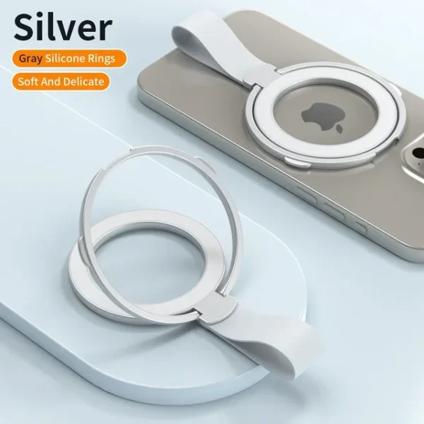 Magnetic Cell Phone Ring Holder for MagSafe Magnet Stand with Strap for IPhone 13 14 15 Samsung Mac Safe Removable Grip Bracket - Image 9