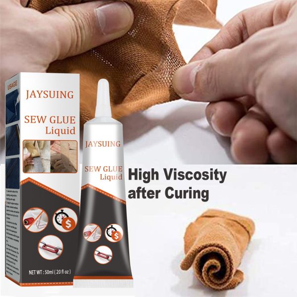 Jaysuing Cloth Repair Glue White Seam Glue Clothing Repair Glue Washable Ironing Cloth Adhesive Glue - Image 3