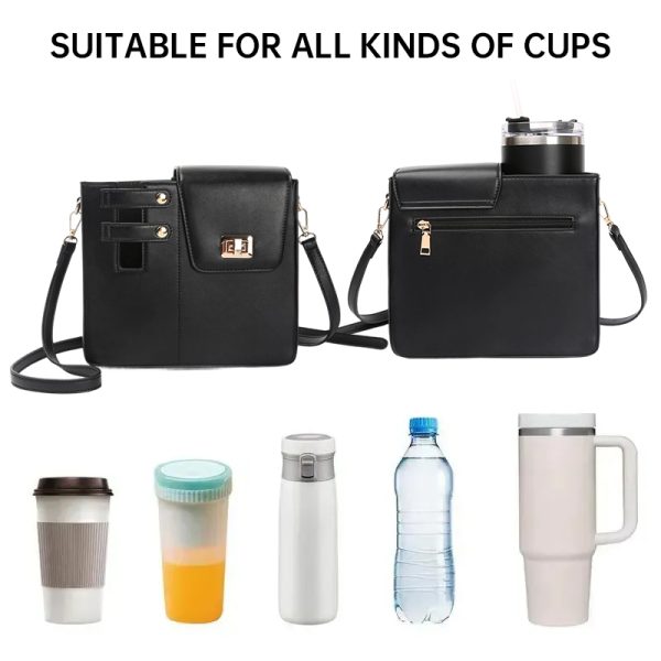 Outdoor Purse Cup Holder Bag for Stanley, Crossbody Water Bottle Bags,Crossbody Water Bottle Bag for Most Water Bottles - Image 10