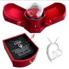 Double open rose gift box drawer style rose jewelry box angel wings Chinese Valentine's Day necklace gift box - Image 5