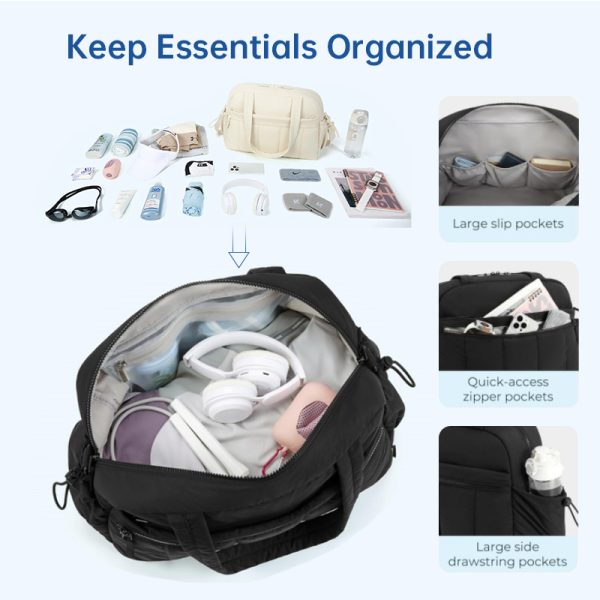 Large Capacity Carry-On Travel Duffel Bag for Women, with Shoulder Strap, Ideal for Weekend Overnight Trips and Sport Gym Use - Image 9