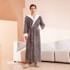 Couple's sleeping robe European size extra long plus fat hooded men's and women's bathrobe - Image 6
