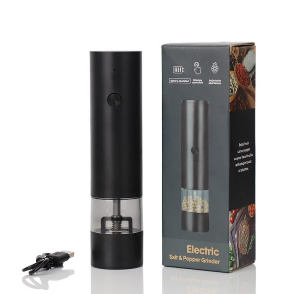USB Charging Electric Pepper & Sea Salt Grinder with Base and Double Support for Easy Charging and Use - Image 2