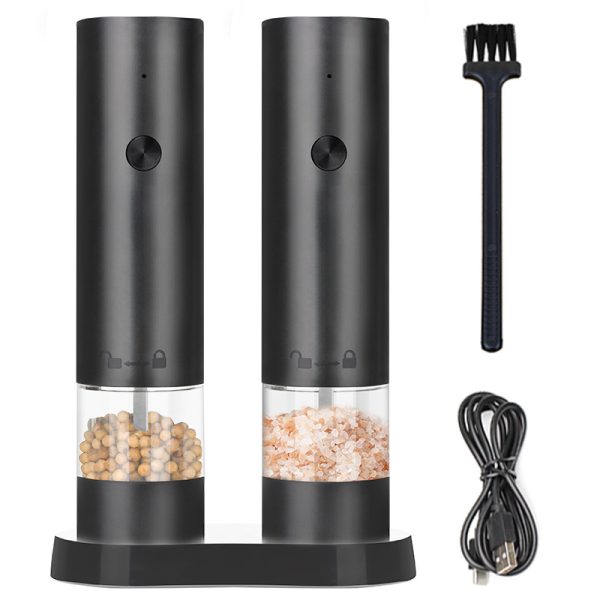 USB Charging Electric Pepper & Sea Salt Grinder with Base and Double Support for Easy Charging and Use - Image 3