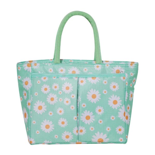 New Fresh And Fresh Small Daisy Printing Portable Lunch Box Bag Multi-Function Insulation Bag Can Be Customized Ice Pack Fashion Lunch Bag - Image 4