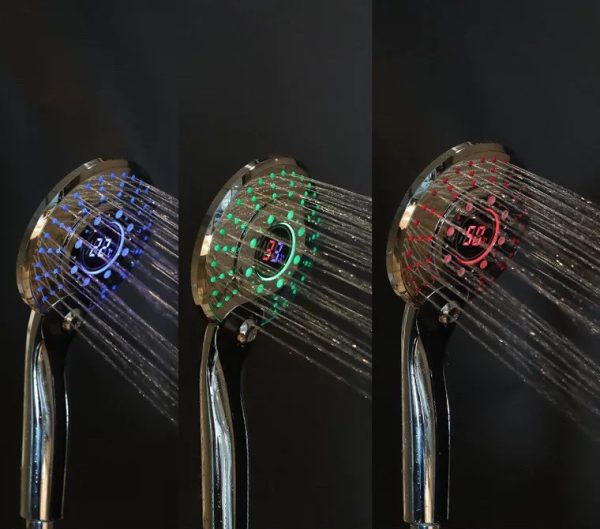 Adjustable 3 Mode 3 Color LED Shower Head Light Temperature Sensor RGB Bath Sprinkler Bathroom Shower Head - Image 4