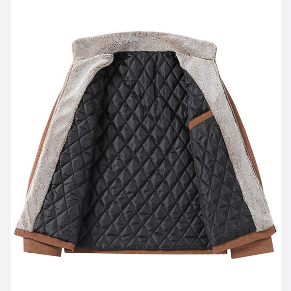 Corduroy Coat Korean Style Thick Warm Padded Coat - Image 2