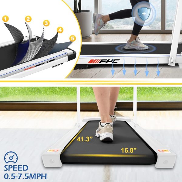 Walking Pad Treadmill, 300 Lbs  About 136.1 Kg Capacity Under-the-counter Treadmill, Walking Pad With Handle, Small Household Treadmill, Mini Foldable Treadmill With Remote Control - Image 2