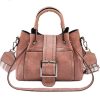 Double Leather Bucket Bag Handbag - Image 3
