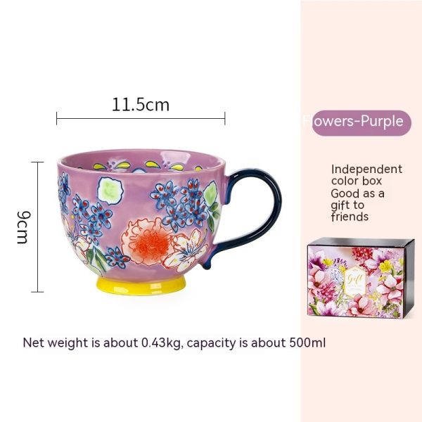 Aomak Ceramic Cup Personalized Hand-painted Water Cup Creative Mug - Image 10